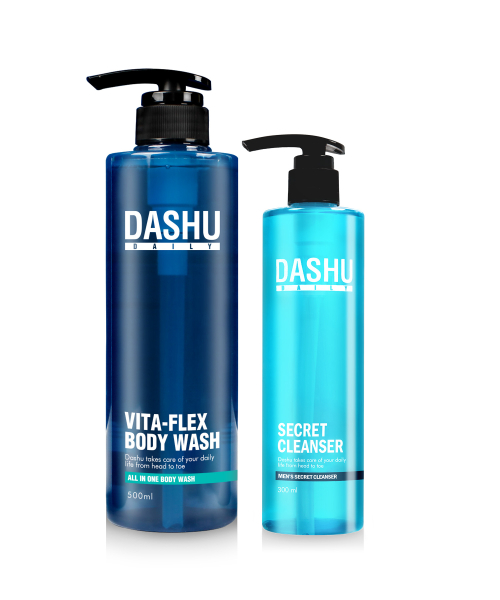 DASHU - Daily Vitaplex All-in-One Body Wash 500ml + Men's Cleanser 300ml