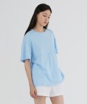 모던에이블(MODERNABLE) 로우 엣지 티셔츠 - 스카이블루