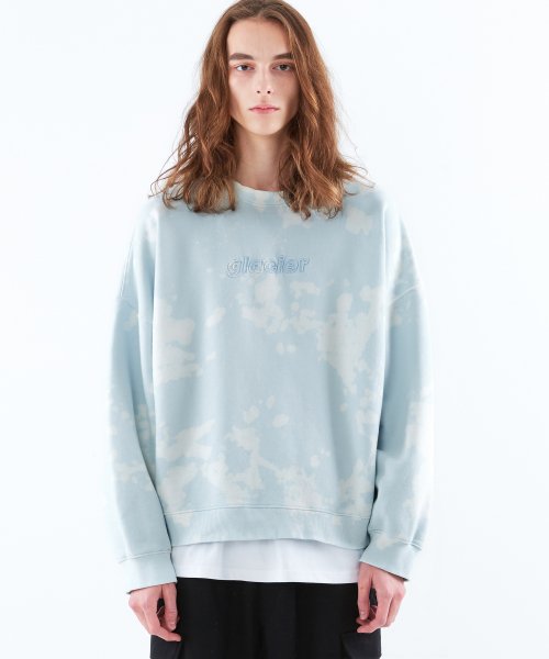 MUSINSA公式 SLOWACID CLOUD WASHED SWEATSHIRT SKY BLUE