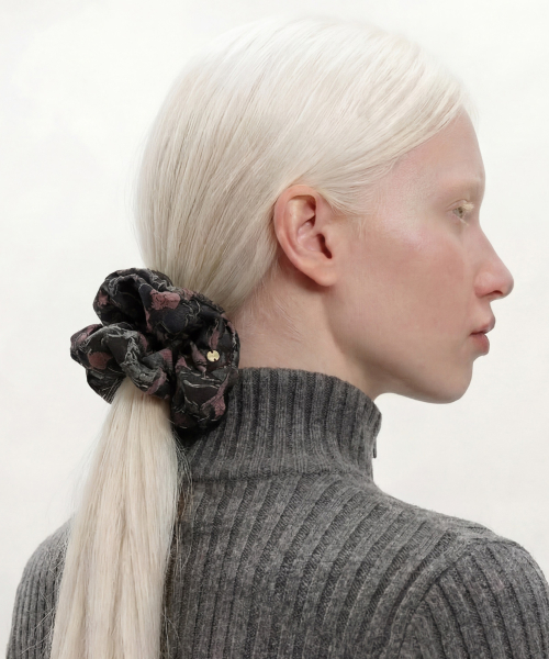 UNDERCONTROL STUDIO - Hair Scrunchie Hair Tie SCRUNCHIE / JEWEL / JACQUARD / G FLOWER