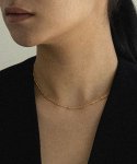 이오유스튜디오(EOU STUDIO) small ball chain necklace-gold