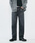 오더아카이브(ORDER ARCHIVE) Minimal wide jeans - 애쉬 블랙진