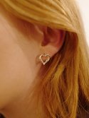 피오레(FIORE) heart ribbon earring