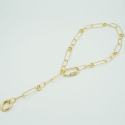 트레쥬(TREAJU) Oval link chain and lock necklace