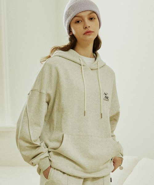 Musinsa Wai Kei Hi Steady Pintuck Hooded Oatmeal