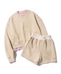 로씨로씨(ROCCI ROCCI) [세트상품] RCRC Double-Rib Pocket Sweatshirt + Shorts [BEIGE]