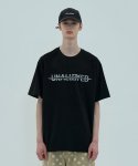어널로이드(UNALLOYED) 스크래치 로고 티셔츠 / 블랙