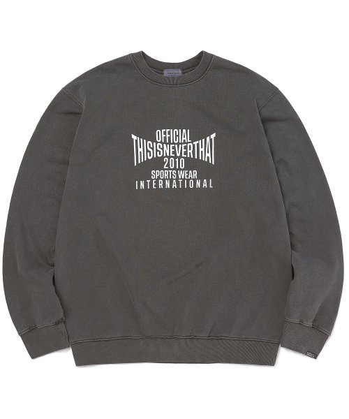 MUSINSA Thisisneverthat Overdyed Sports Crewneck Charcoal