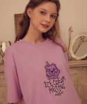 엠블러(AMBLER) Ice cream 오버핏 반팔 티셔츠 AS824(purple)