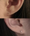 티오유(TOU) [2SET][Silver925] LU174 Silver+Pearl ball earrings