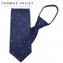 토마스 베일리(THOMAS VAILEY) 자동/지퍼넥타이-플레이크 네이비 7.5cm