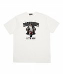 스페로네(SPERONE) 도그 라이더 아치 오버핏 티셔츠 (화이트)