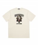 스페로네(SPERONE) 도그 라이더 아치 오버핏 티셔츠 (아이보리)