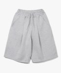 제로(XERO) Deep One Tuck Sweat Shorts [Grey]