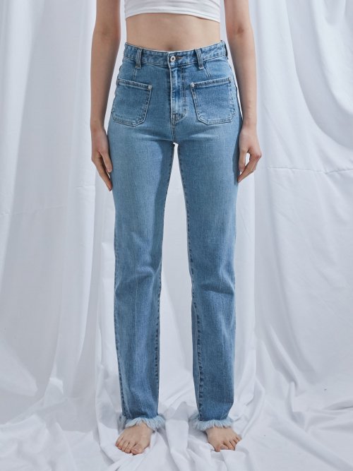 DILETTANTISME - Straight Leg Turn-Up Jeans