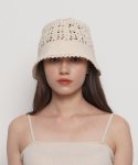 에이본(THE-ABON) W212 knit bucket hat ivory