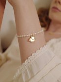 피오레(FIORE) melting heart tulip pearl bracelet