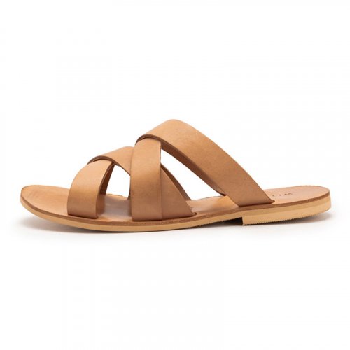 WITTMAN - [Vibram] vegetable cross strap tan