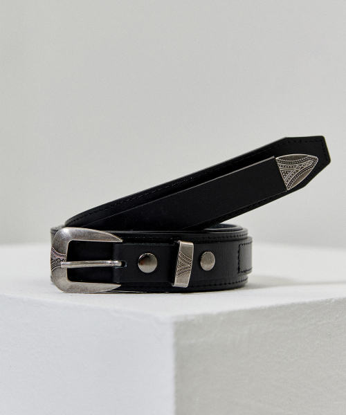 Musinsa Doffjason Minimal Layered Hard Leather Belt