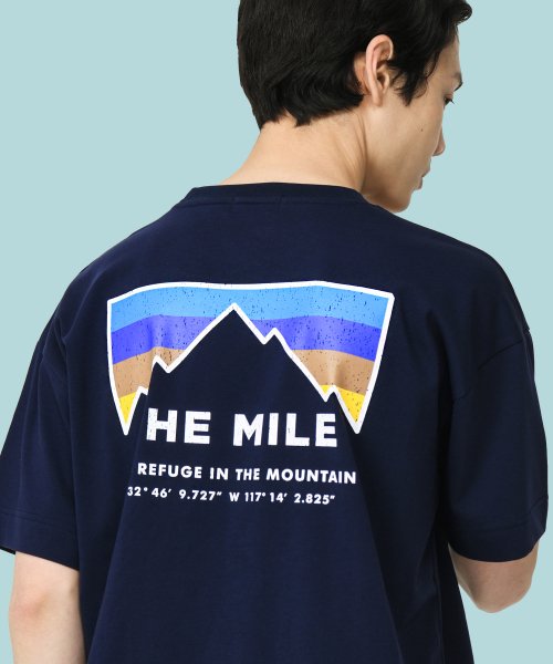 Musinsa Themile Pine Mount Garments Down Crew Neck Navy