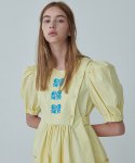 미미카위(MIMICAWE) TRIPLE RIBBONS 드레스/라이트 옐로우