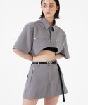이에스씨 스튜디오(ESC STUDIO) Stud skirt shorts (grey)