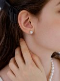 카인더베이비(KINDABABY) simple swarovski pearl earring