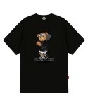 트립션(TRIPSHION) TENNIS BOY BEAR 티셔츠 - 블랙
