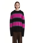 트렁크프로젝트(TRUNK PROJECT) Angora Stripe Knit Sweater_Black
