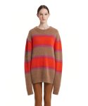 트렁크프로젝트(TRUNK PROJECT) Angora Stripe Knit Sweater_Brown