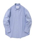 커버낫(COVERNAT) C 로고 옥스포드 셔츠 라이트 블루