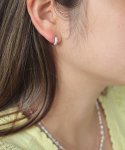 모르(MORL) 큐빅 필드 원터치 귀걸이 [ 3color ]