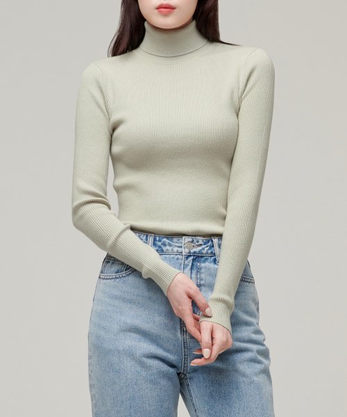 MUSINSA MUSINSA STANDARD WOMAN WOMENS RIBBED KNIT SLIM TURTLENECK