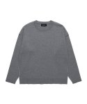 가먼트레이블(GARMENT LABLE) Contrast Outline Knit - Melange Grey