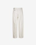 솔티(SORTIE) 20s Cotton Side Trousers (Ivory)