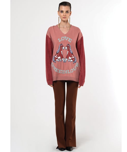 Brown Side Slit Trousers