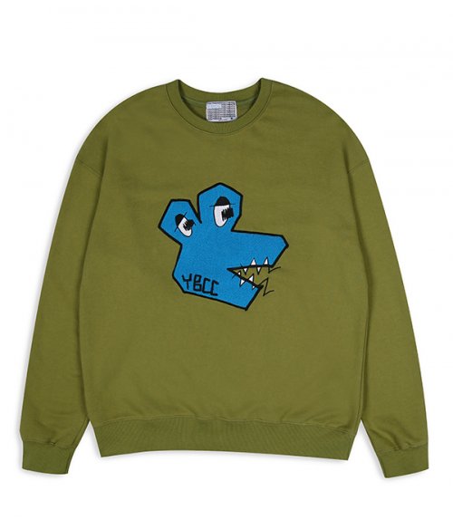 Musinsa Youthbath Brushed Overfit Sweatshirt Dino Olive