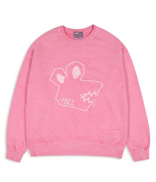 Musinsa Youthbath Raised Pigmented Sweatshirt Dino Pink