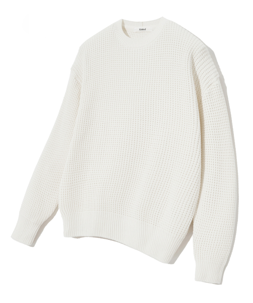 MUSINSA KNITTED KnittedXKKST Soft Cotton Heavy Waffle Knit IVORY