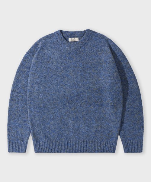 Musinsa Glw Mild Bokashi Crew Neck Sweater Overfit Knit Blue