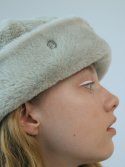 포에지담(POESIEDAME) [Let there be light] Fur toque hat in Olive grey