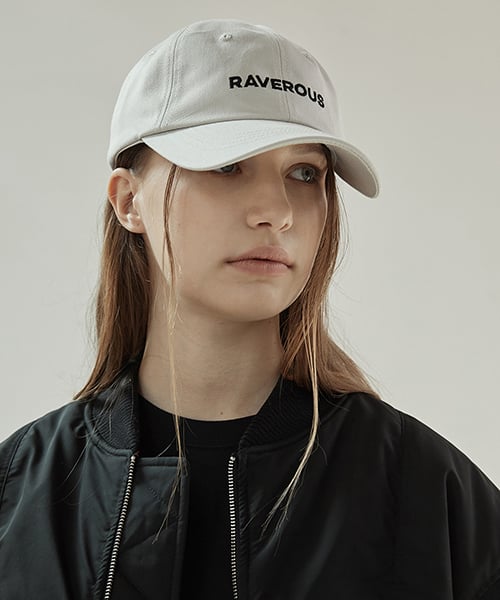 MUSINSA RAVEROUS Basic Logo Ball Cap Ivory