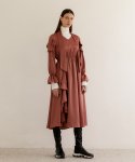 모던에이블(MODERNABLE) 러플 포인트 맥시 드레스 - RED