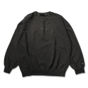 모노파틴(MONOPATIN) night light text pigment washing sweatshirt – black