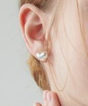 티오유(TOU) HL14 Pure pearl heart earrings