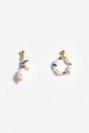 모드곤(MODGONE) 컬러플 원석 & 담수진주 귀걸이 Colorful stone & pearl earring