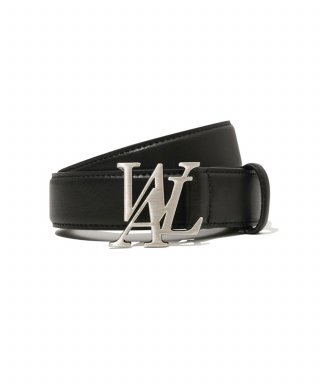 우알롱(WOOALONG) Signature Logo Leather Belt