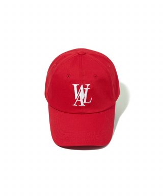 우알롱(WOOALONG) Signature Logo ball cap - RED