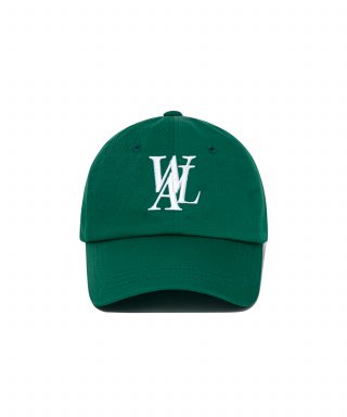 우알롱(WOOALONG) Signature Logo ball cap - GREEN