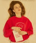 논로컬(NONLOCAL) Rose Print Sweatshirt - Red